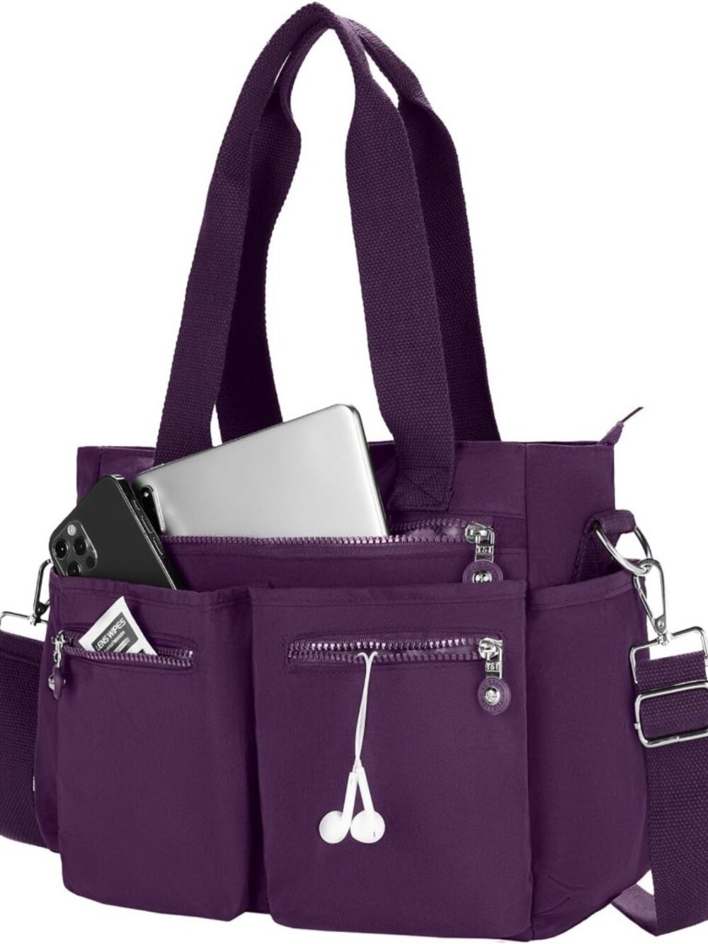 Stylish Women's Tote Bag - Versatile Work Handbag & Crossbody with Multiple